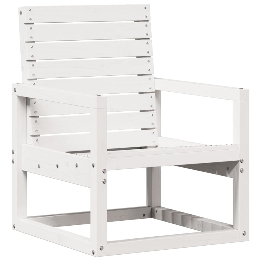 Tuinstoel 57,5X63X76 Cm Massief Grenenhout Wit