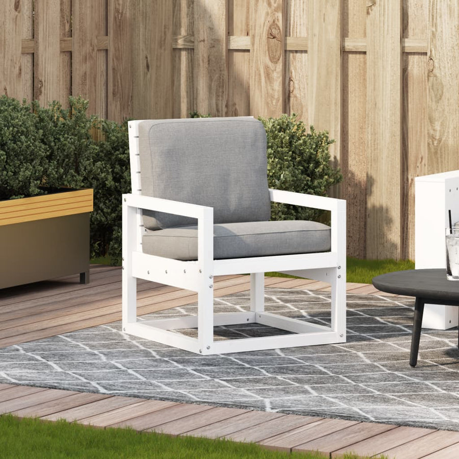 Tuinstoel 57,5X63X76 Cm Massief Grenenhout Wit