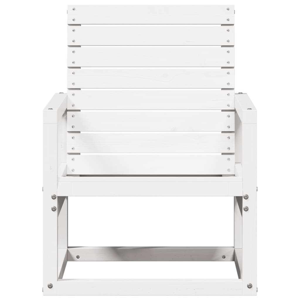 Tuinstoel 57,5X63X76 Cm Massief Grenenhout Wit