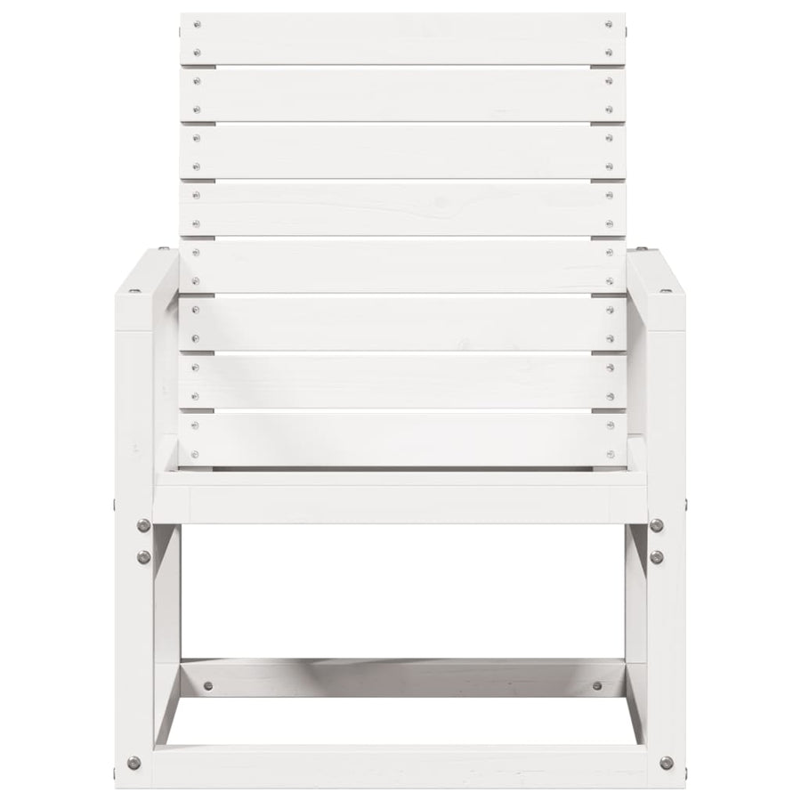 Tuinstoel 57,5X63X76 Cm Massief Grenenhout Wit