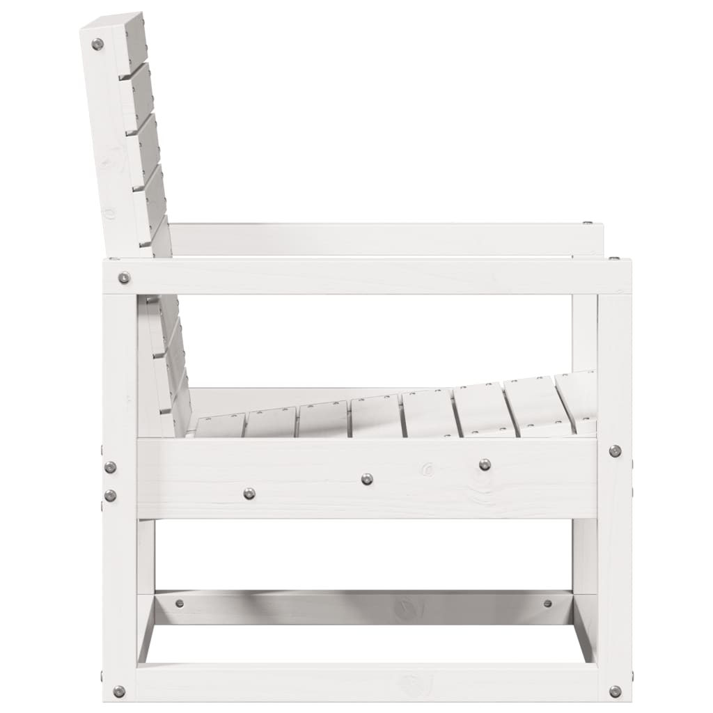 Tuinstoel 57,5X63X76 Cm Massief Grenenhout Wit