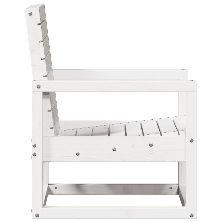 Tuinstoel 57,5X63X76 Cm Massief Grenenhout Wit