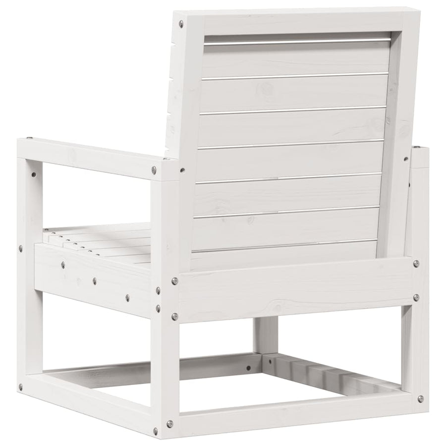 Tuinstoel 57,5X63X76 Cm Massief Grenenhout Wit