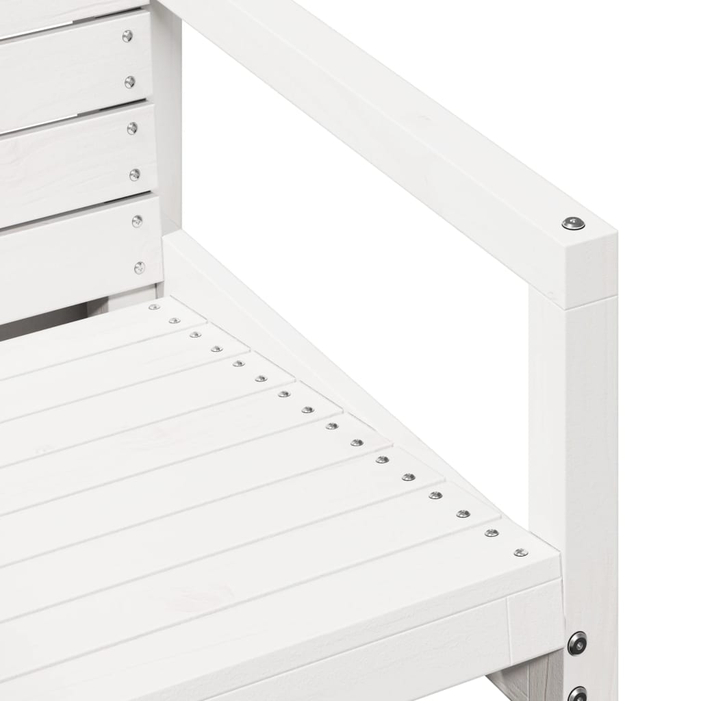 Tuinstoel 57,5X63X76 Cm Massief Grenenhout Wit