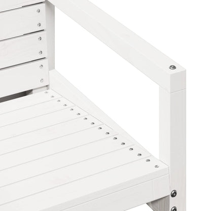 Tuinstoel 57,5X63X76 Cm Massief Grenenhout Wit