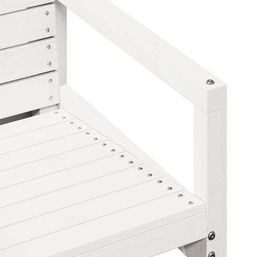 Tuinstoel 57,5X63X76 Cm Massief Grenenhout Wit