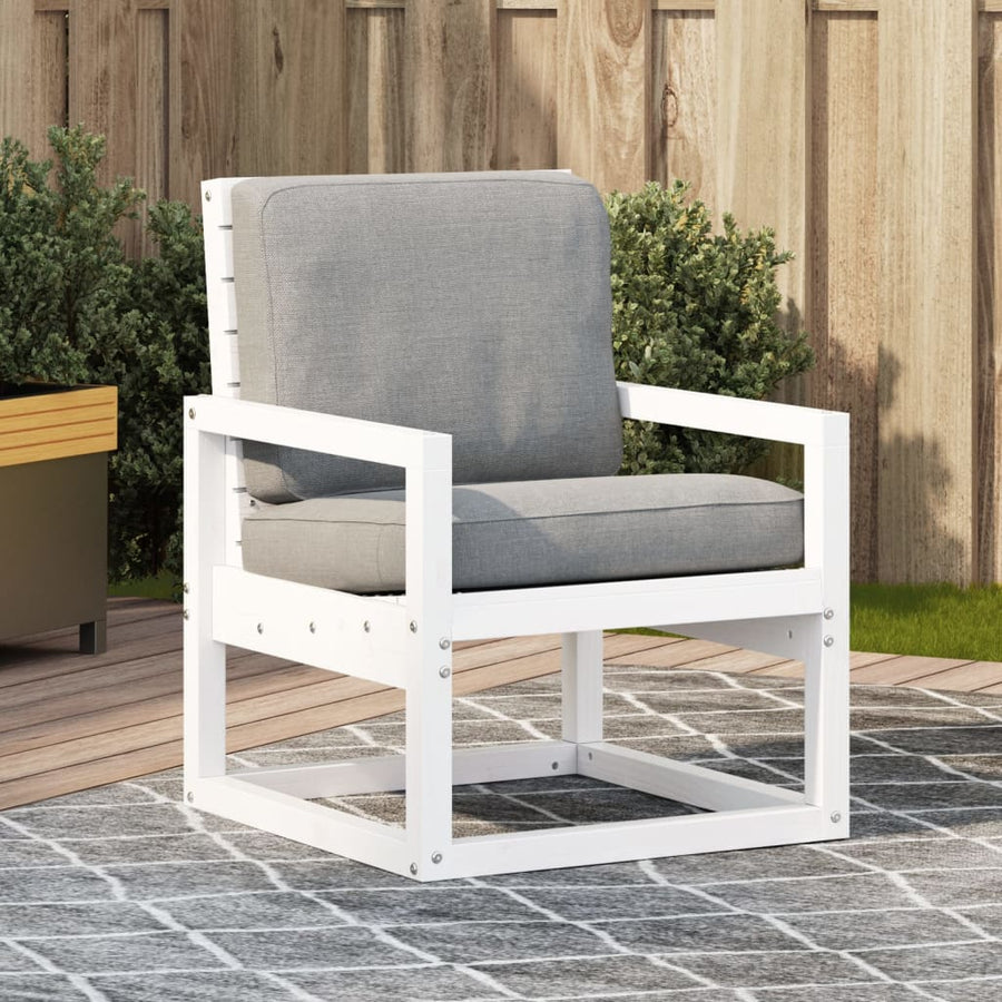 Tuinstoel 57,5X63X76 Cm Massief Grenenhout Wit