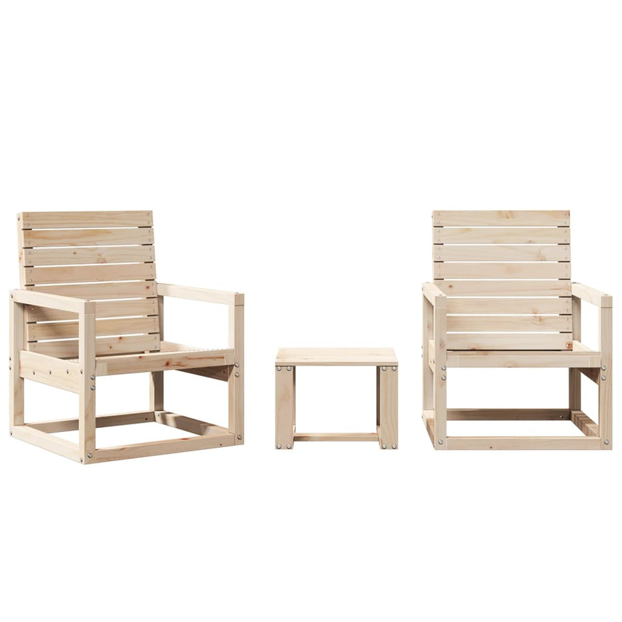 3-Delige Loungeset Massief Grenenhout