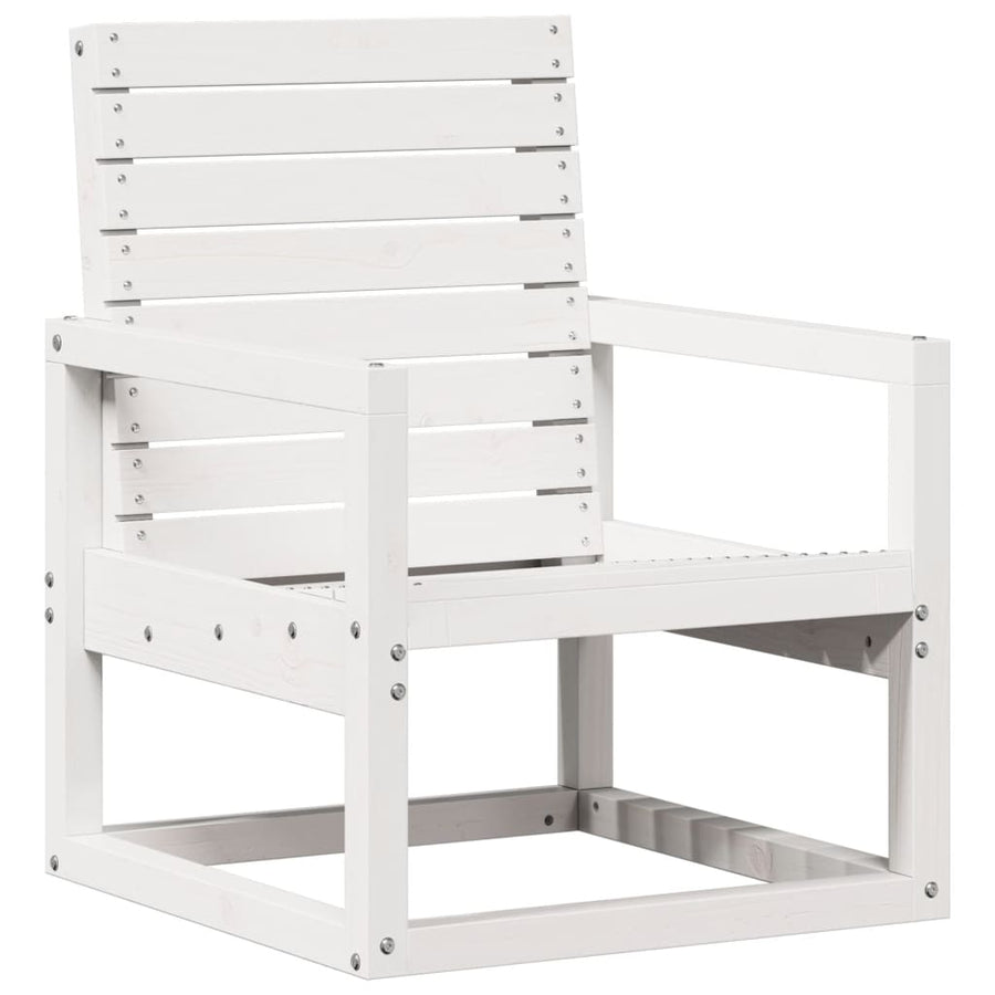 3-Delige Loungeset Massief Grenenhout Wit