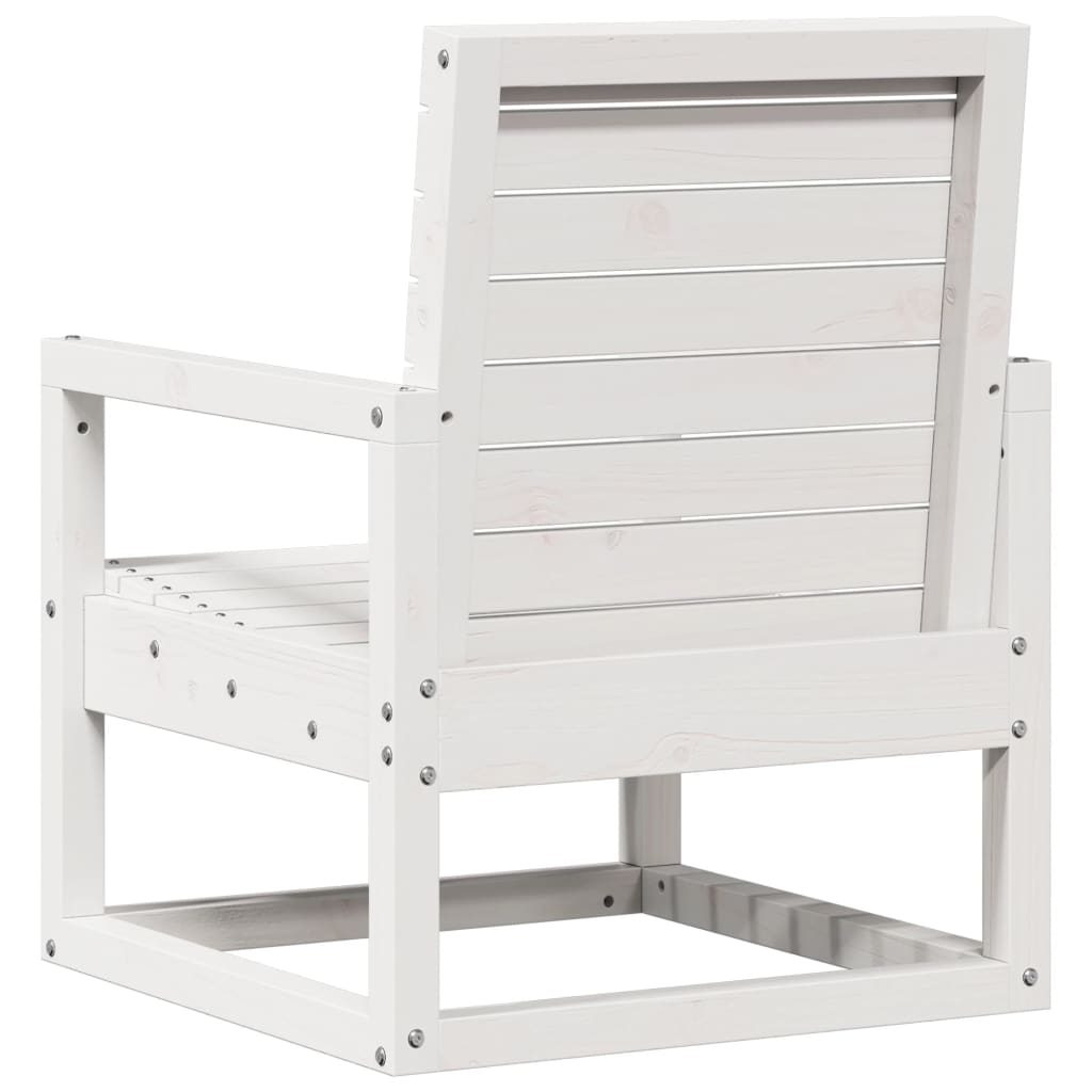 3-Delige Loungeset Massief Grenenhout Wit