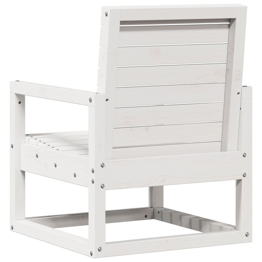 3-Delige Loungeset Massief Grenenhout Wit