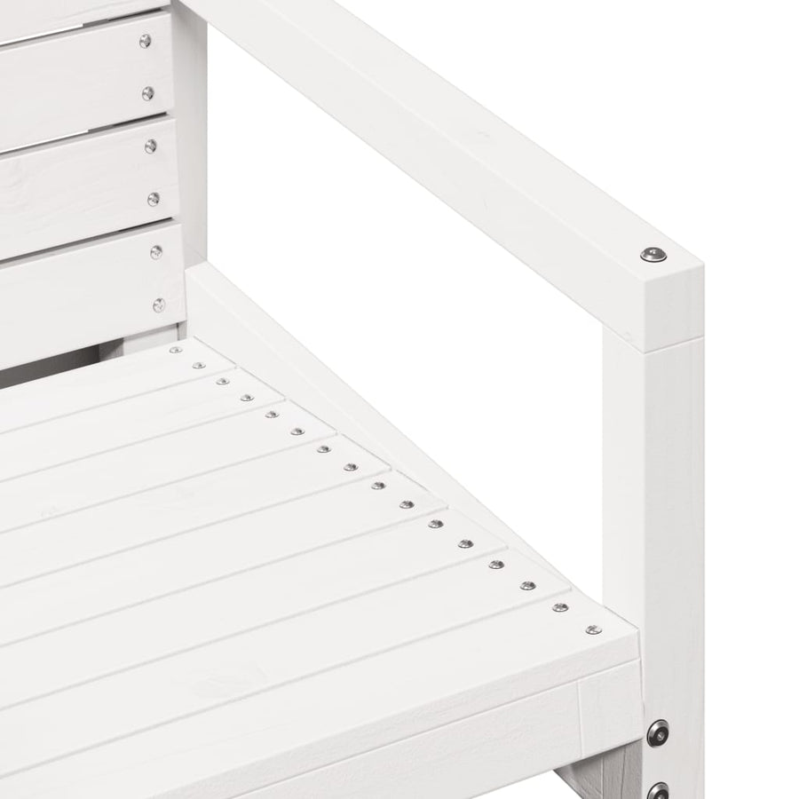 3-Delige Loungeset Massief Grenenhout Wit