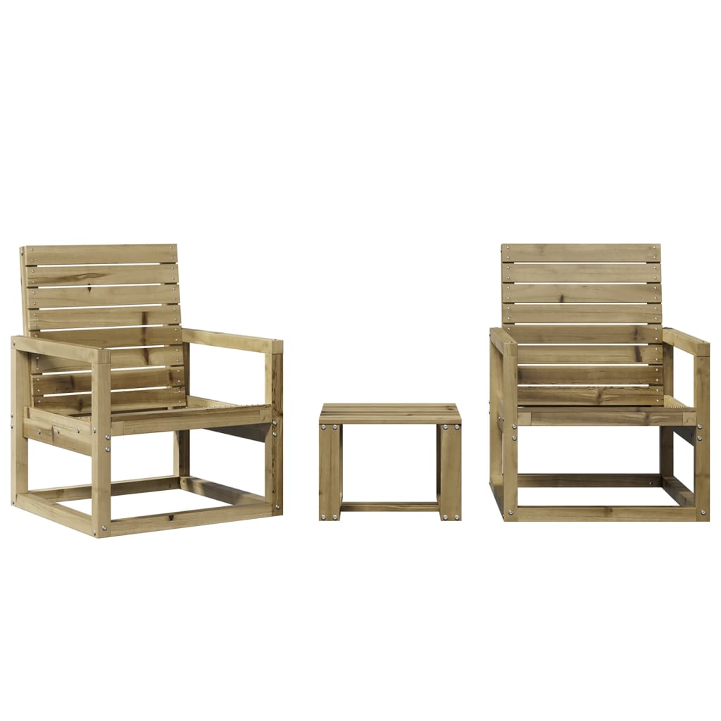 3-Delige Loungeset Geïmpregneerd Grenenhout