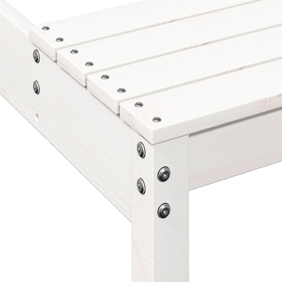 Picknicktafel 160x134x75 cm massief grenenhout wit