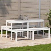 Picnic table 160x134x75 cm solid pine wood white