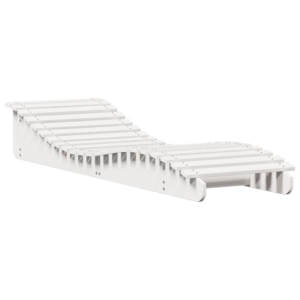 Ligbed 205x60x31,5 cm massief grenenhout wit