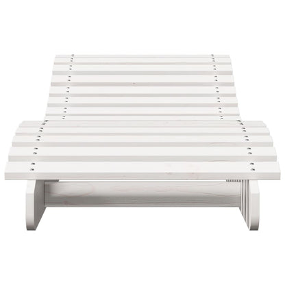 Ligbed 205x60x31,5 cm massief grenenhout wit