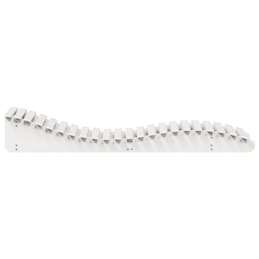 Ligbed 205x60x31,5 cm massief grenenhout wit