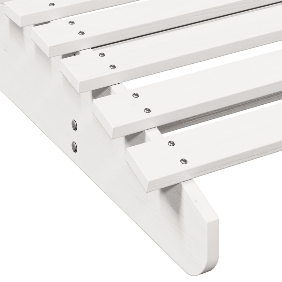 Ligbed 205x60x31,5 cm massief grenenhout wit