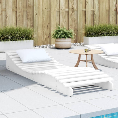 Ligbed 205x60x31,5 cm massief grenenhout wit