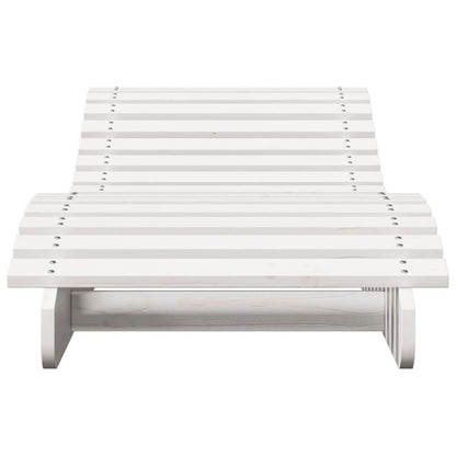 Ligbedden 2 St 205X60X31,5 Cm Massief Grenenhout Wit
