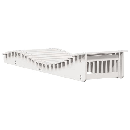 Ligbedden 2 St 205X60X31,5 Cm Massief Grenenhout Wit