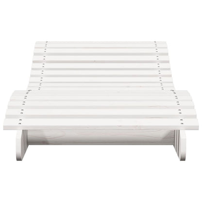 Ligbed 205X70X31,5 Cm Massief Grenenhout Wit