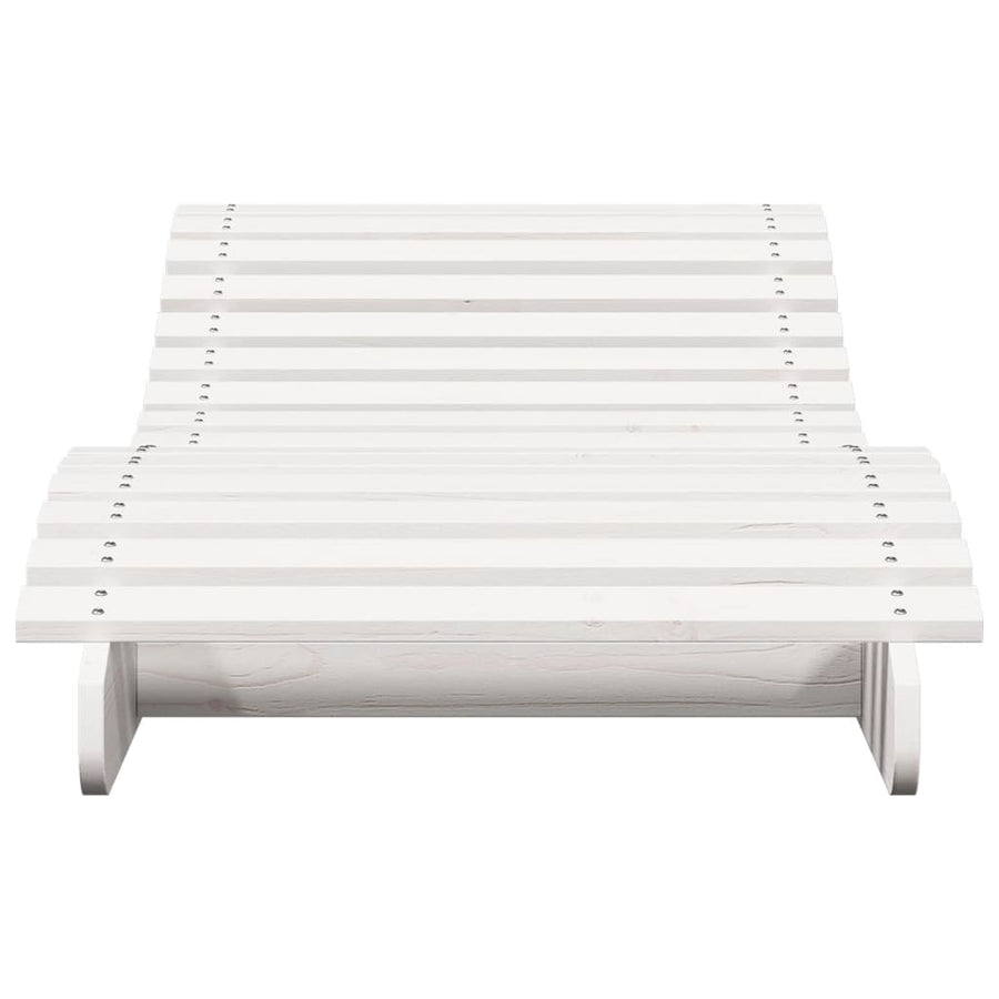 Ligbed 205X70X31,5 Cm Massief Grenenhout Wit
