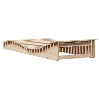Ligbed 205X80X31,5 Cm Massief Grenenhout 1