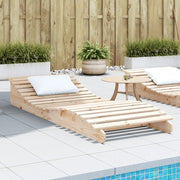 Ligbed massief grenenhout 205x80x31,5 cm bruin