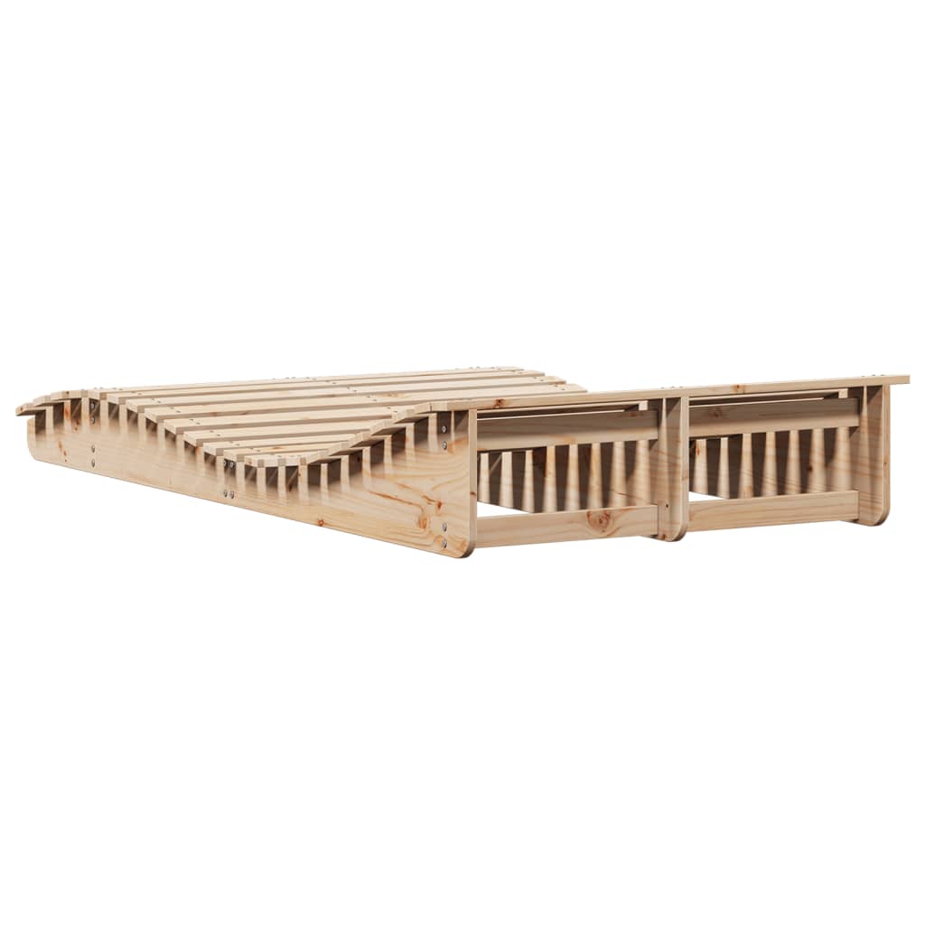 Ligbed 205X110X31,5 Cm Massief Grenenhout