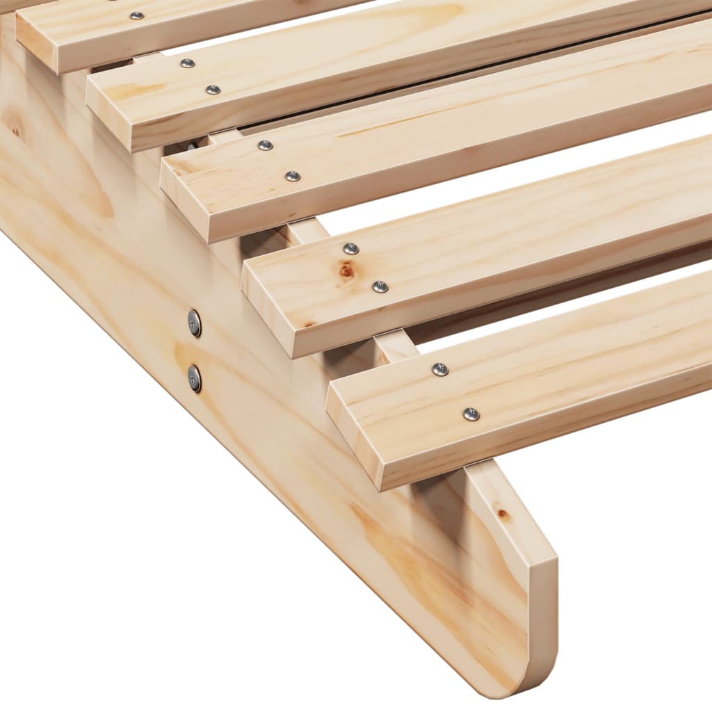 Ligbed 205X110X31,5 Cm Massief Grenenhout