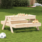 Picknicktafel met zandbak 99,5x105x52 cm massief grenenhout