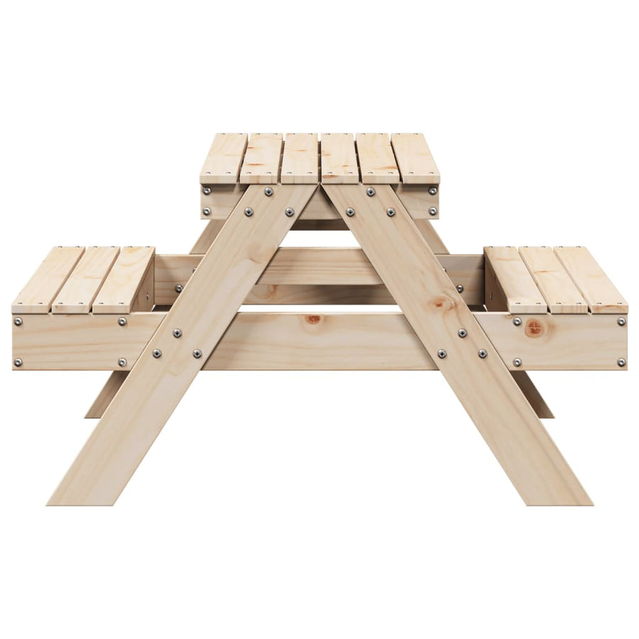 Picknicktafel voor kinderen 88x97x52 cm massief grenenhout
