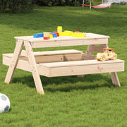 Kids' picnic table 88x97x52 cm solid pine wood
