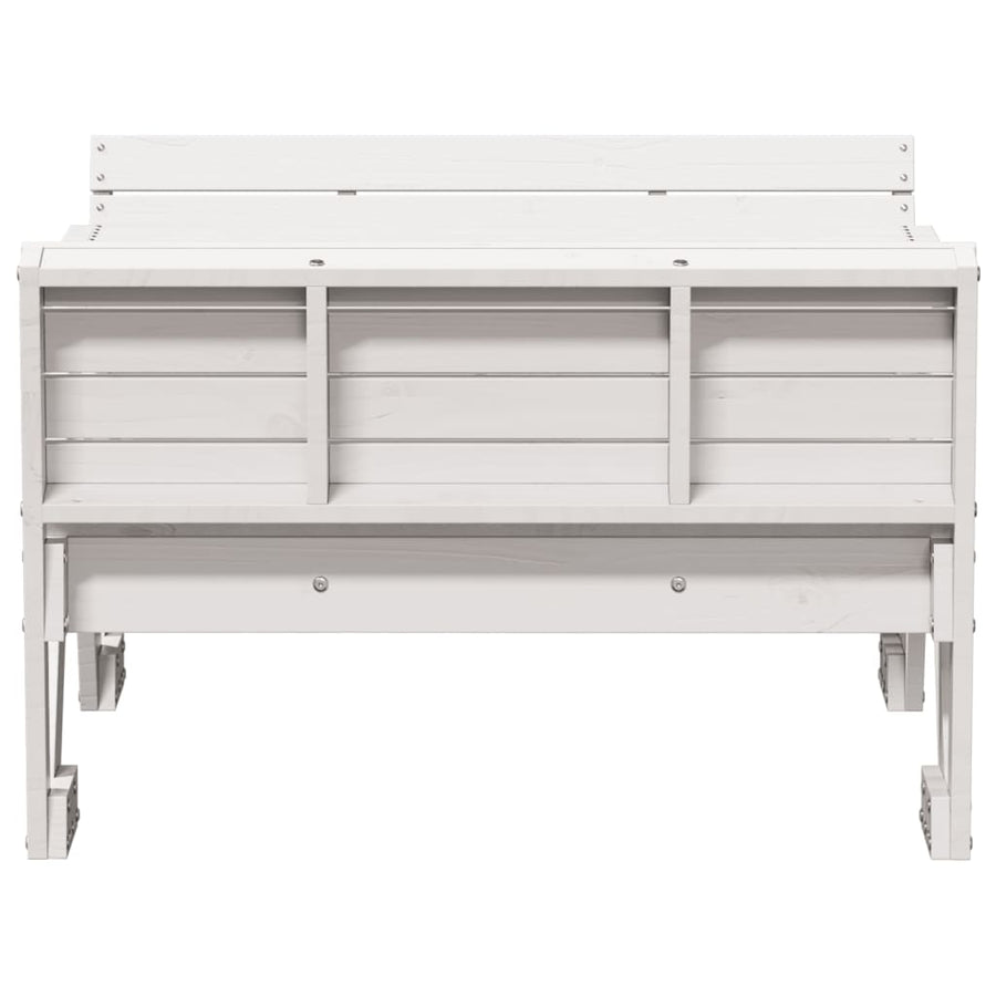 Picknicktafel voor kinderen 88x122x58 cm massief grenenhout wit