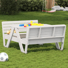 Children's Picnic Table 88x122x58 cm Solid Pine Wood White