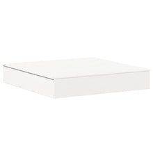 Zandbak Met Deksel 111X111X19,5 Cm Massief Grenenhout Wit