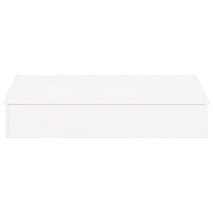 Zandbak Met Deksel 111X111X19,5 Cm Massief Grenenhout Wit