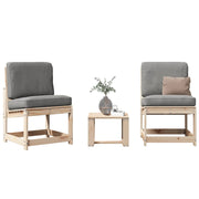 Loungeset 3-delig massief grenenhout