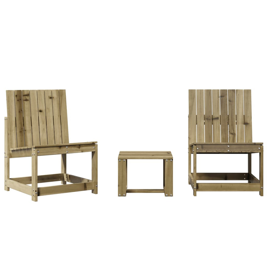 3-Delige Loungeset Geïmpregneerd Grenenhout