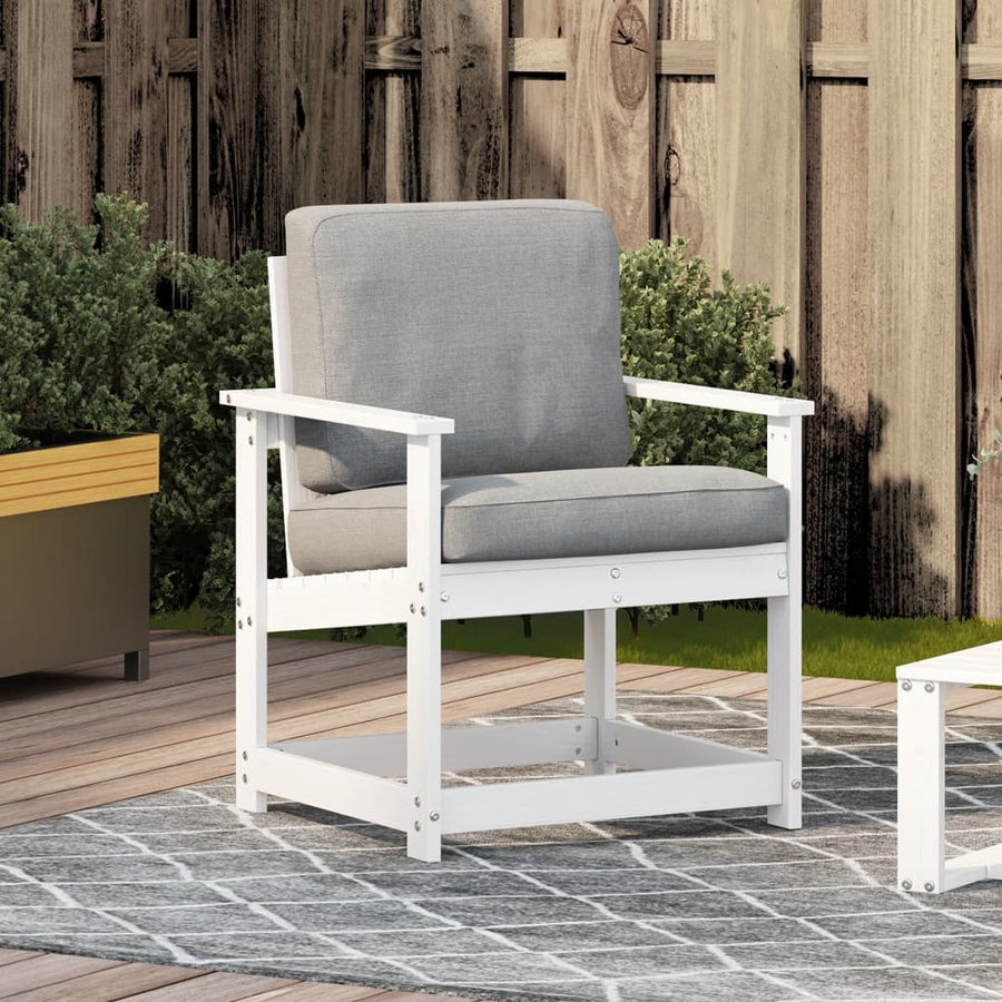 Tuinstoel 62x55x77 cm massief grenenhout wit
