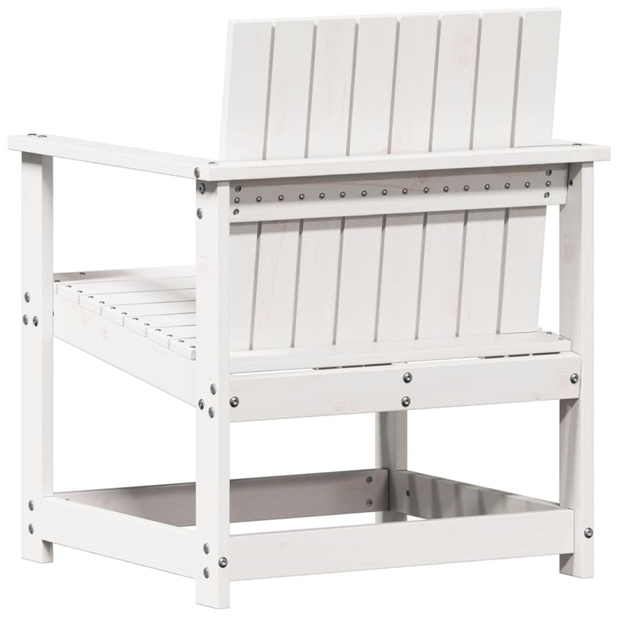 Tuinstoel 62x55x77 cm massief grenenhout wit