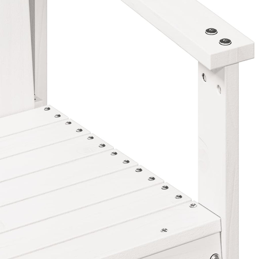 Tuinstoel 62x55x77 cm massief grenenhout wit