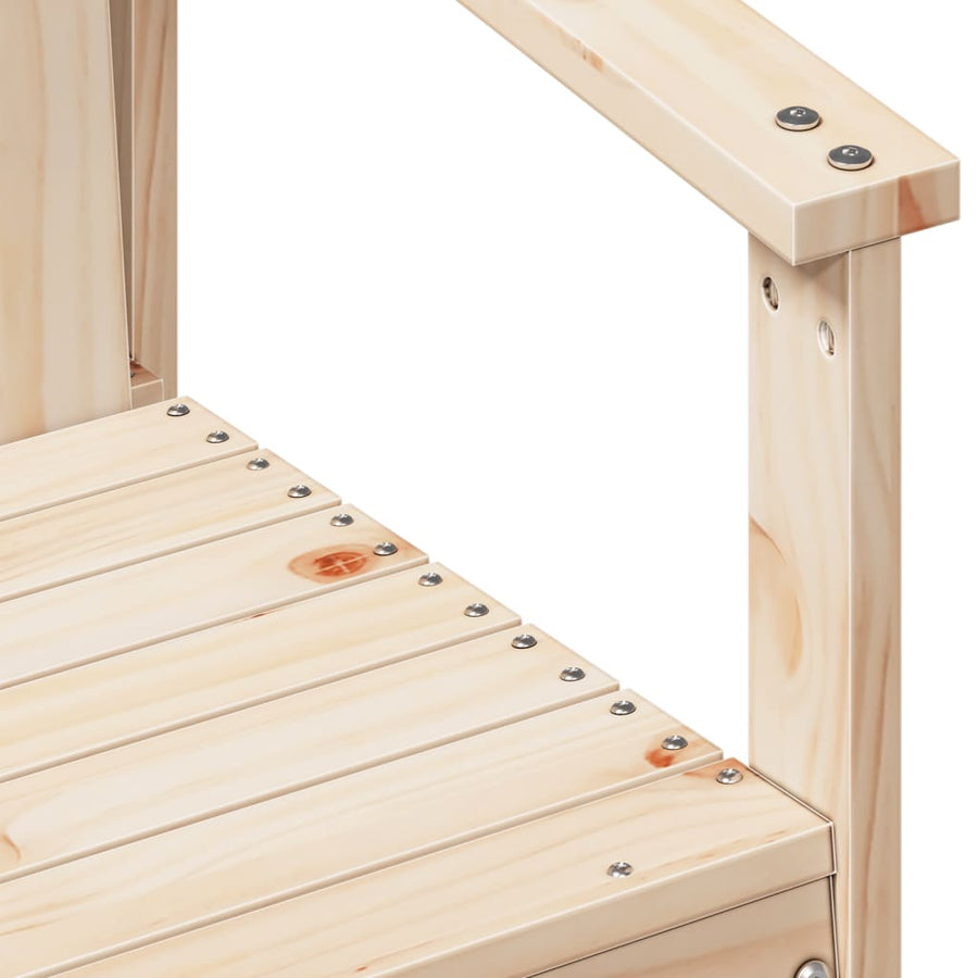 3-delige Loungeset massief grenenhout