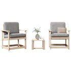 Loungeset massief grenenhout 3-delig