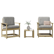 3-piece Lounge Set Impregnated Pine