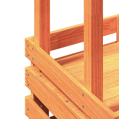 Tuinbartafel Met Dak Bruin 112,5X57X195,5 Cm Massief Hout