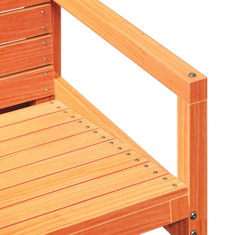 3-Delige Loungeset Massief Grenenhout Wasbruin