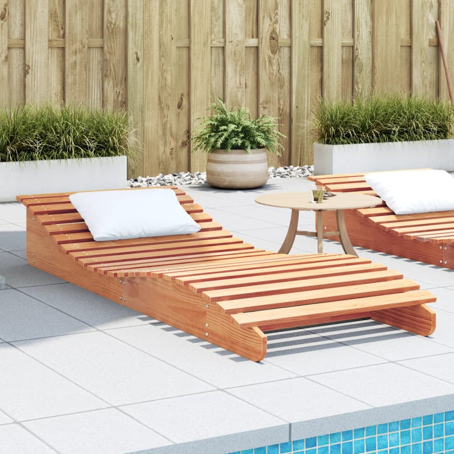 Ligbed 205X80X31,5 Cm Massief Grenenhout Wasbruin
